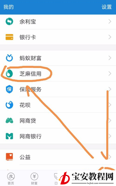 在支付宝中导入芝麻信用账单的方法