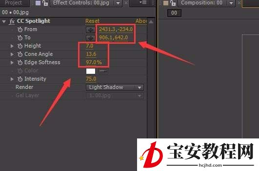 AE为图片做出spotlight光照效果的图文操作