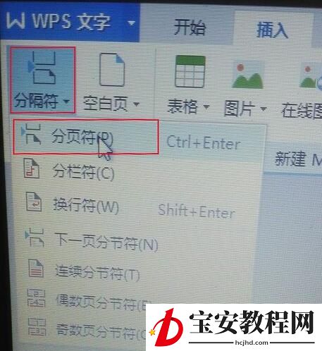 word里换页的操作过程方法